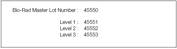 master lot number