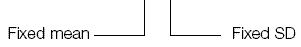 fixed mean and sd words