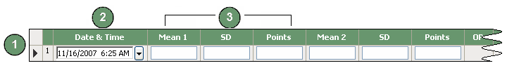 summary data entry grid